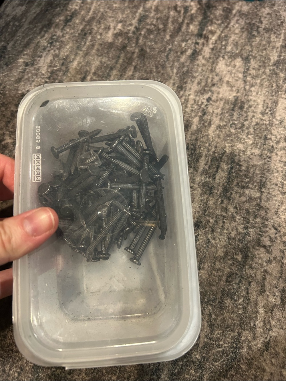 Clear Plastic Storage Container with Black Screws